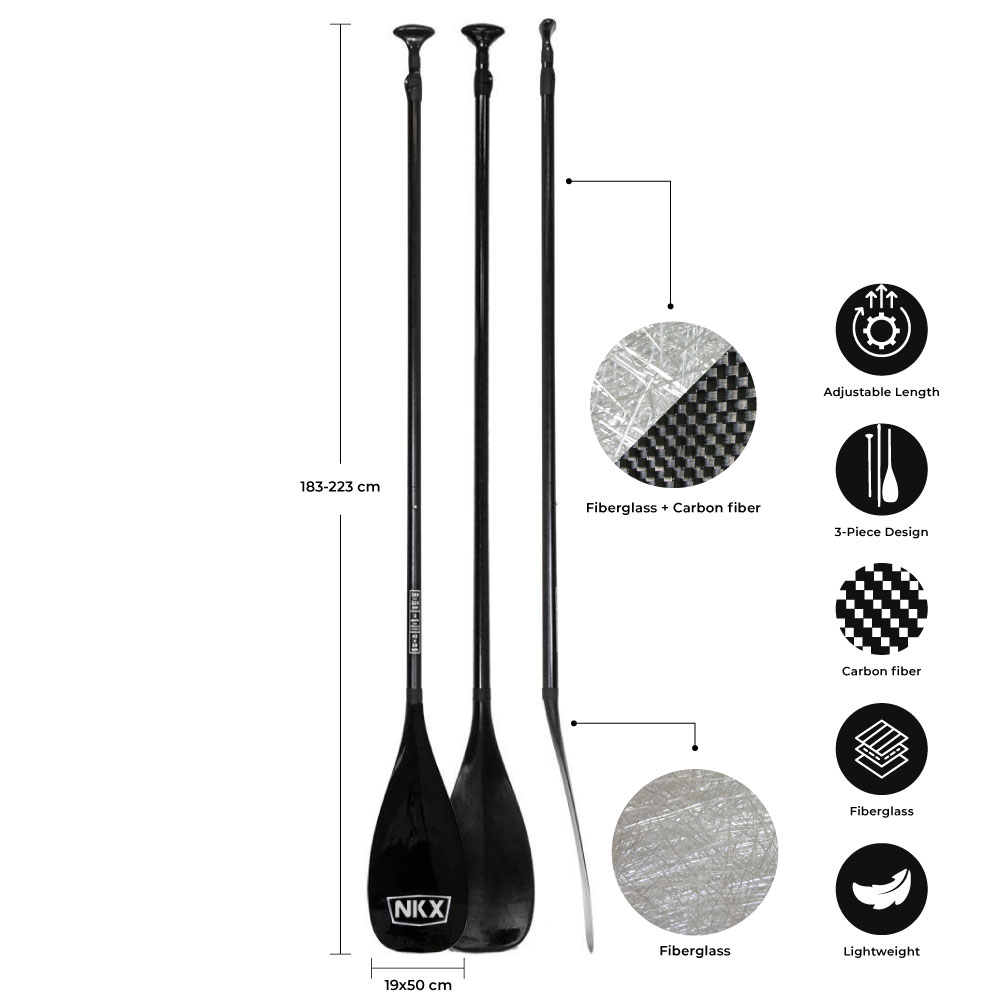 NKX Carbon/Fiberglass SUP Peddel