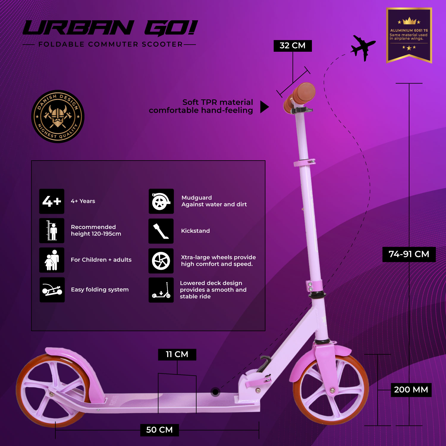 Story Urban GO! Opvouwbare step